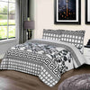 Cotton Salonica 3pc Bedsheet - Grey Floral